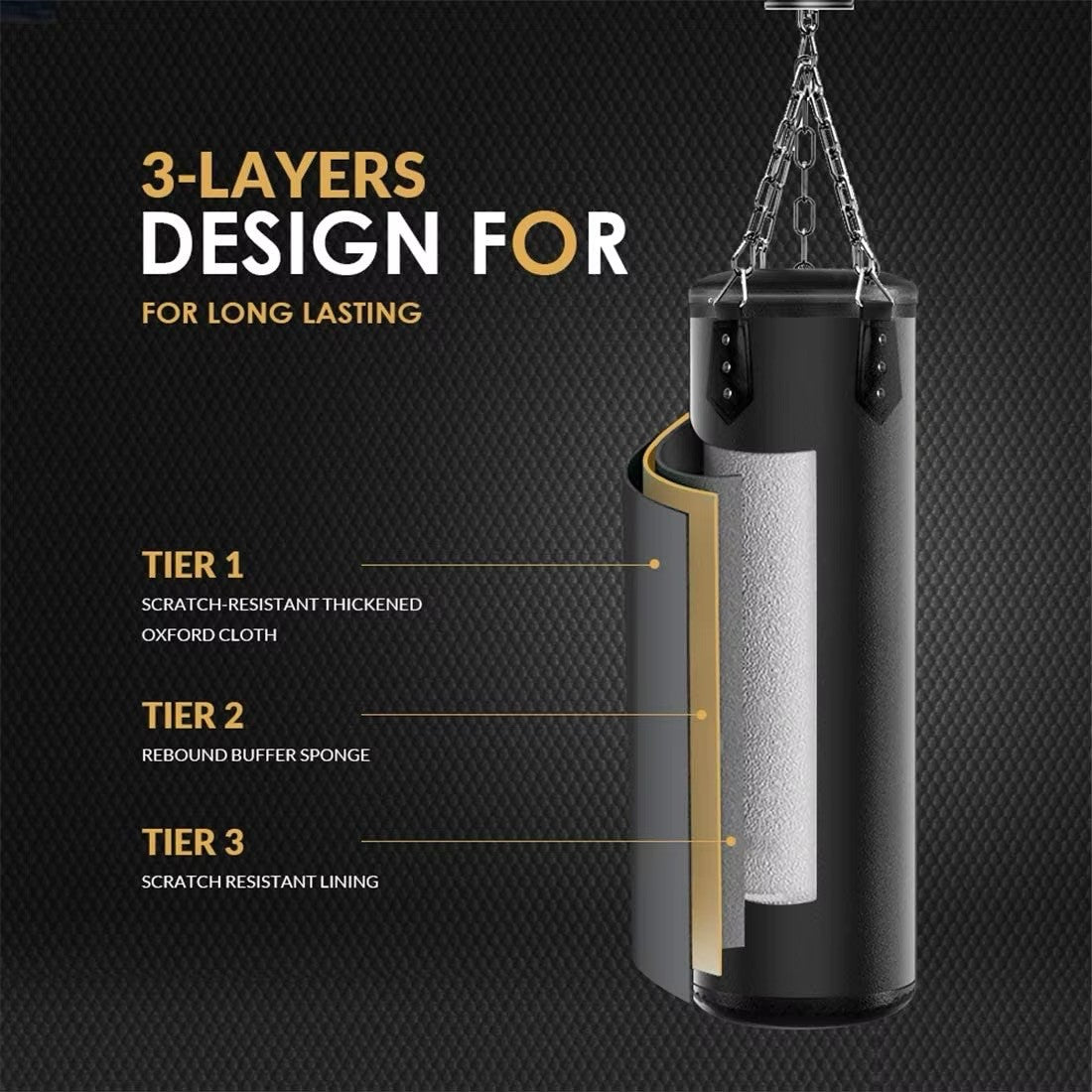 1 Set of Oxford Cloth Adult Men and Women Heavy Duty Hollow Boxing Bag