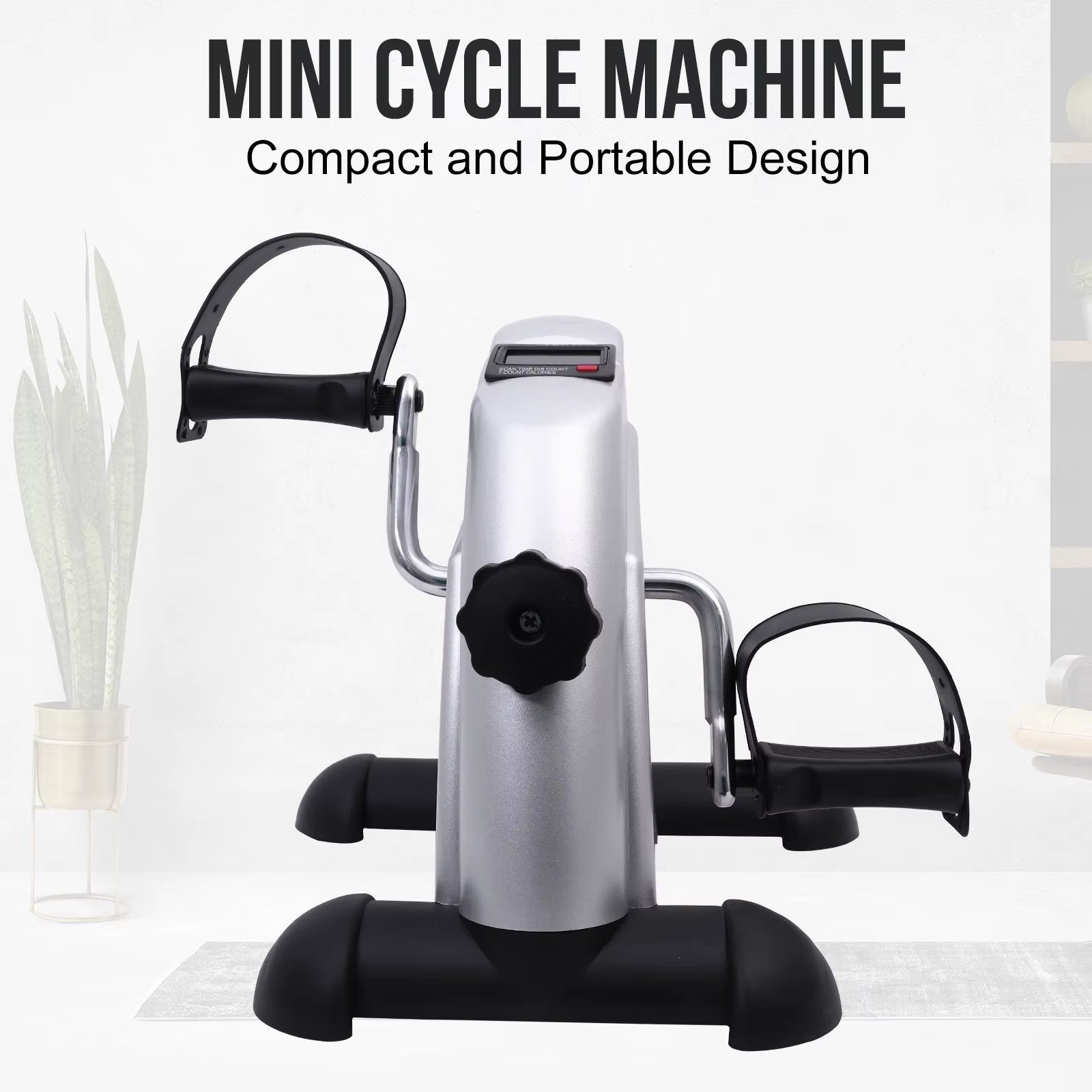 Pedal Exercise Bike Portable Fitness Cycling Exerciser Under Desk Bicycle Traine