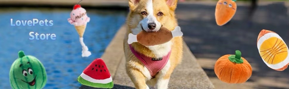 20 Pack Highly-Durable Cute Dog Squeaky Toys for Small/Medium Dogs