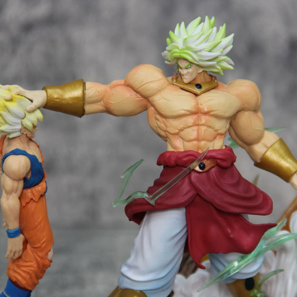 20cm Dragon Ball Anime Broly Vs Goku Action Figure Pvc Model Statue 