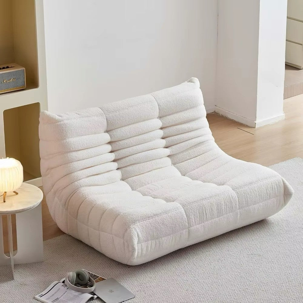 2025-Adult Oversized Loveseat Bean Bag Chair, Cozy 2-Person Memory Foam