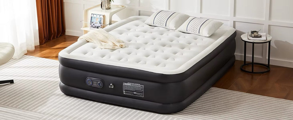Queen Twin Size Air Mattress Blow Up Double Height Non-Slip Bottom 80"x60"x16"
