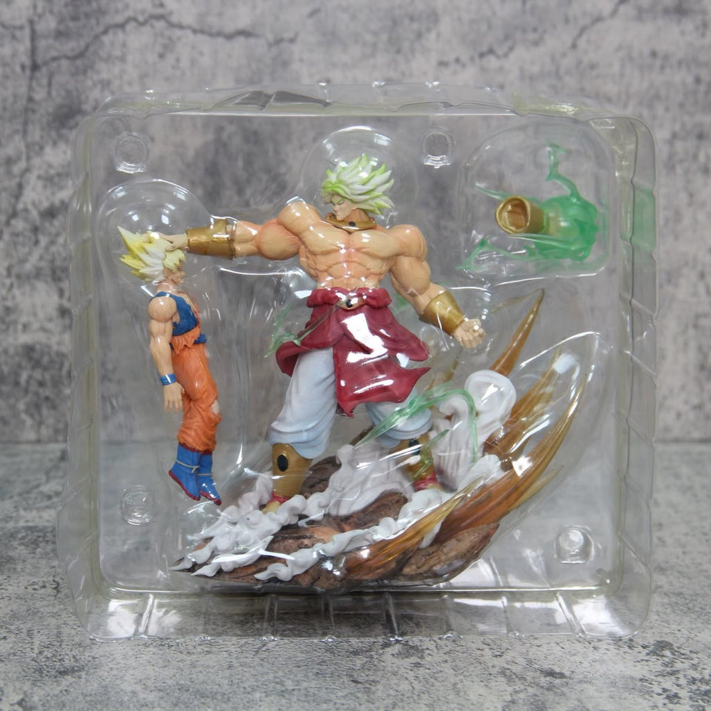 20cm Dragon Ball Anime Broly Vs Goku Action Figure Pvc Model Statue 