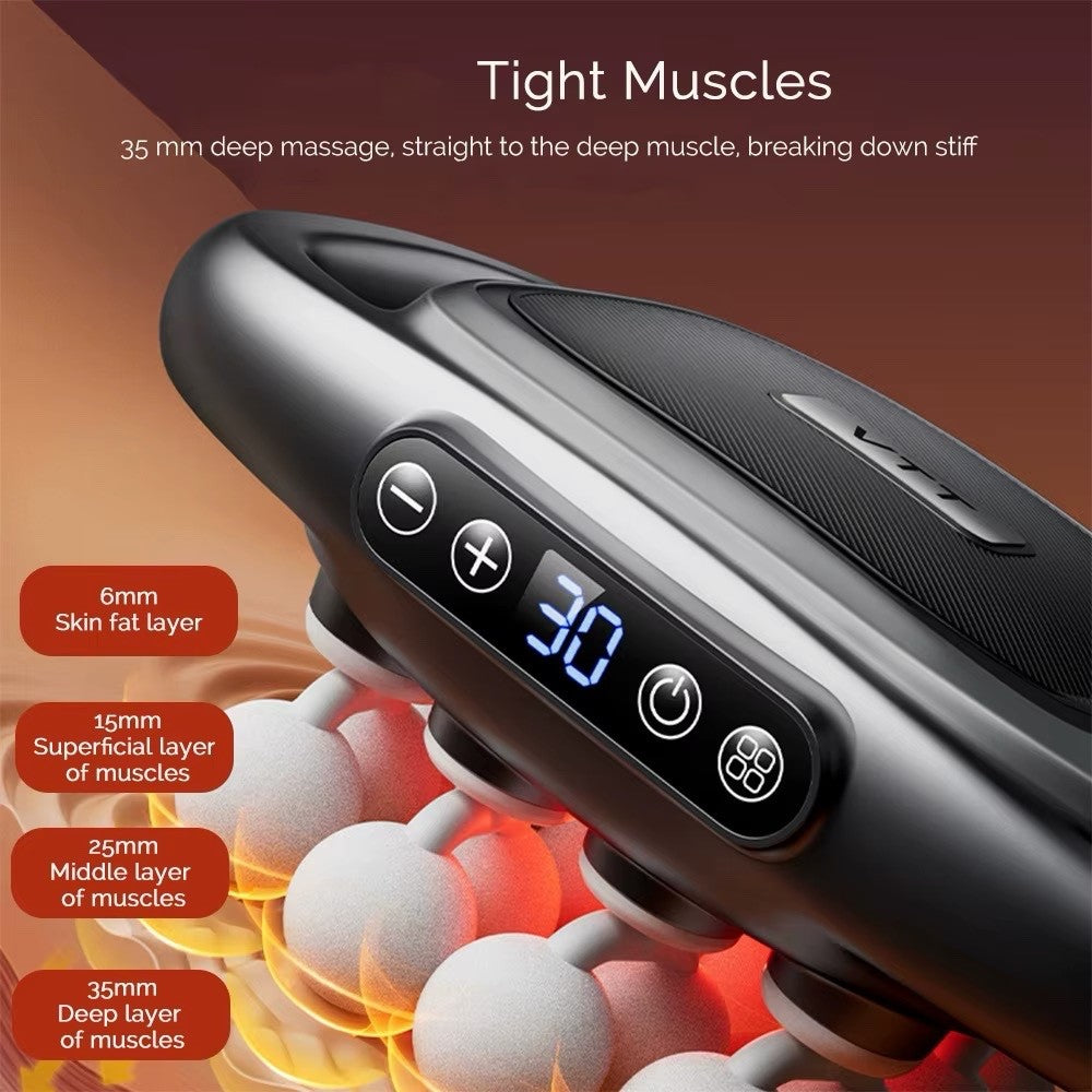 Full Body 16-Head Fascia Gun High-Frequency Vibration Body Massage Gun