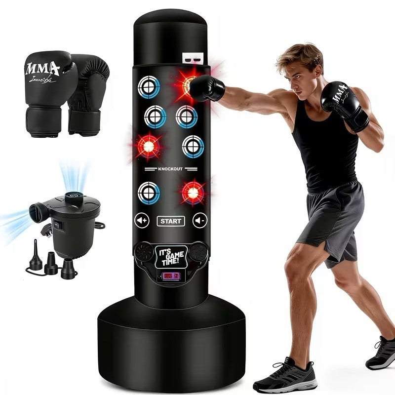Smart Ai Punching Bag + Stand 8-Key Music Pad | 6 Challenge Modes Battery Power