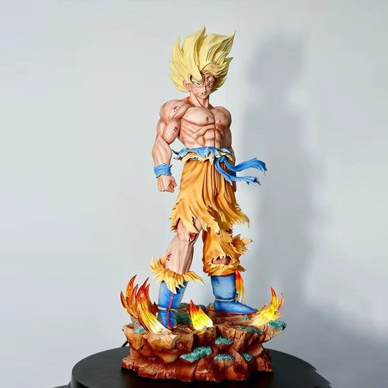 34 cm Dragon Ball Z Super Saiyan Son Goku Action Figure With Replaceable Heads