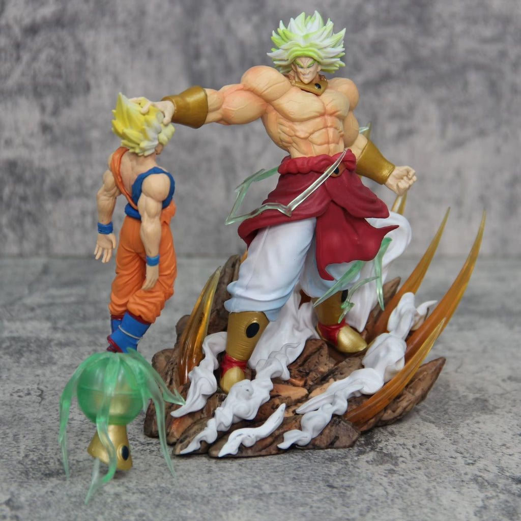 20cm Dragon Ball Anime Broly Vs Goku Action Figure Pvc Model Statue 