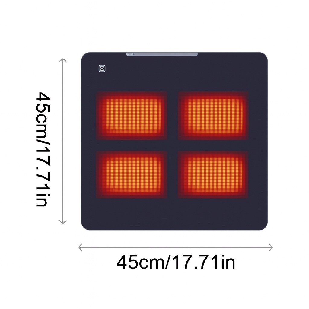 4 Zones Heated Seat Cushion Mat USB Electric Heating Pad for Outdoor Camping