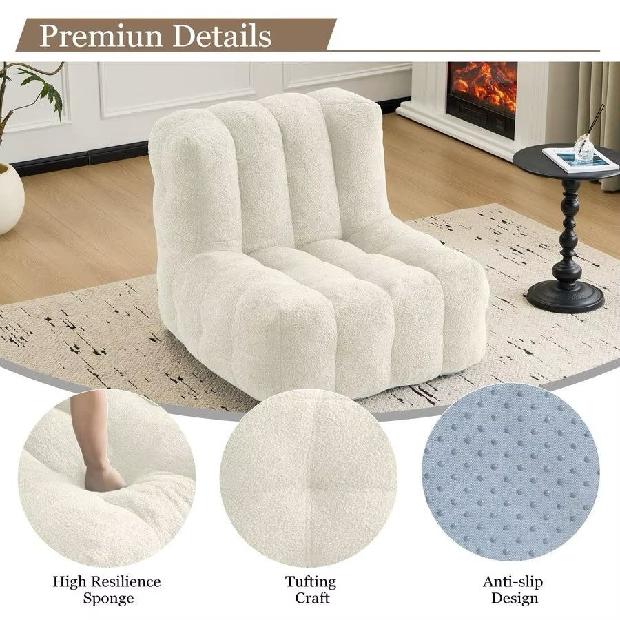 Chaise Lounge with Ottoman-Lazy Sofa with Memory Foam Filled for Living Room