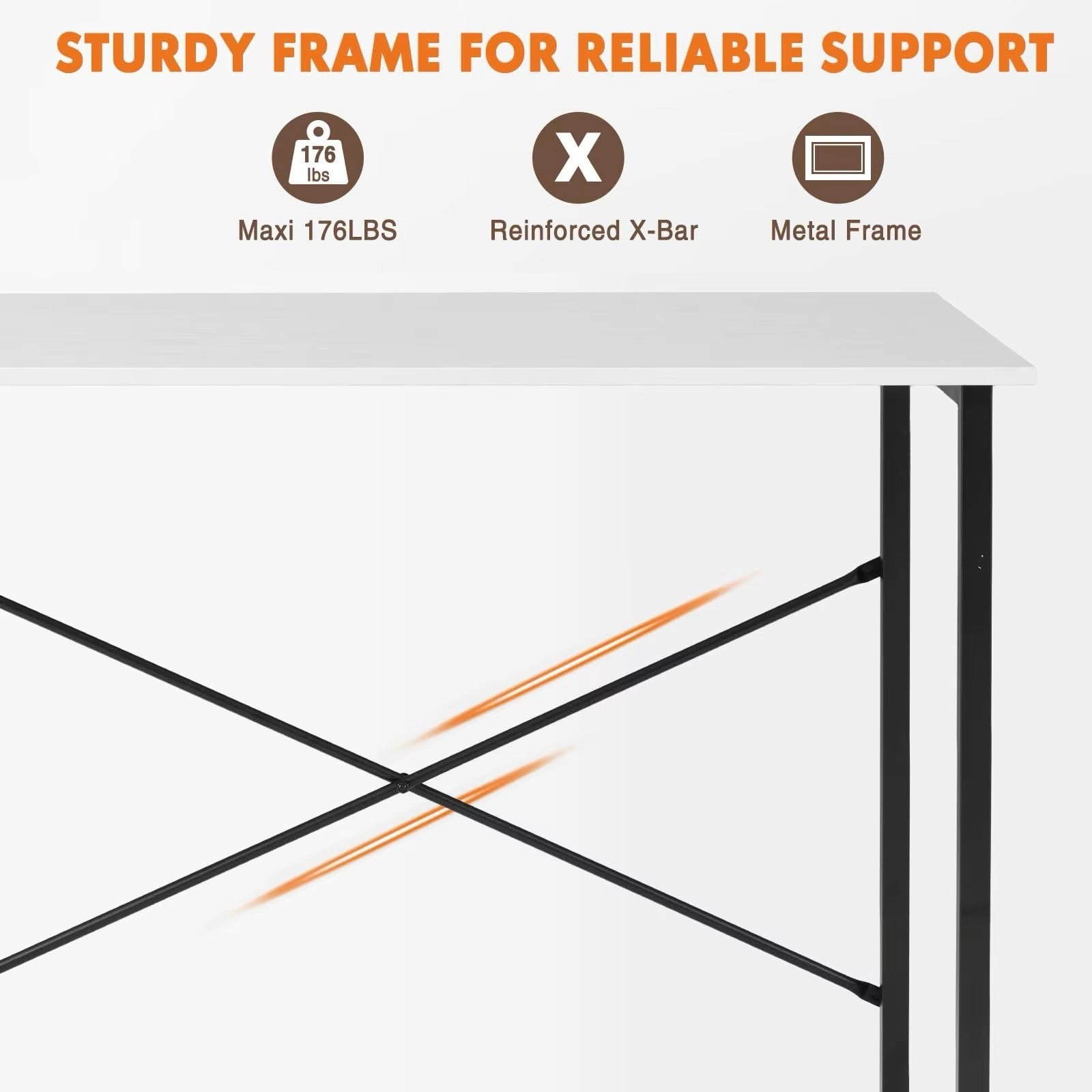 BLACK HK Computer Office Desk Writing Study Office Gaming Table Modern