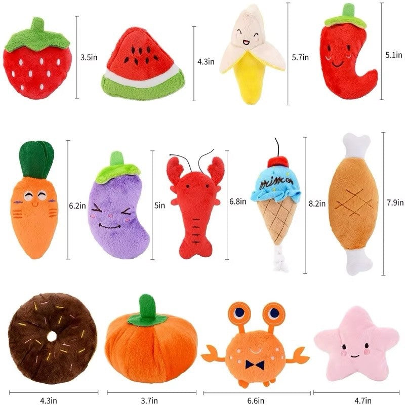 10 Pack Highly-Durable Cute Dog Squeaky Toys for Small/Medium Dogs