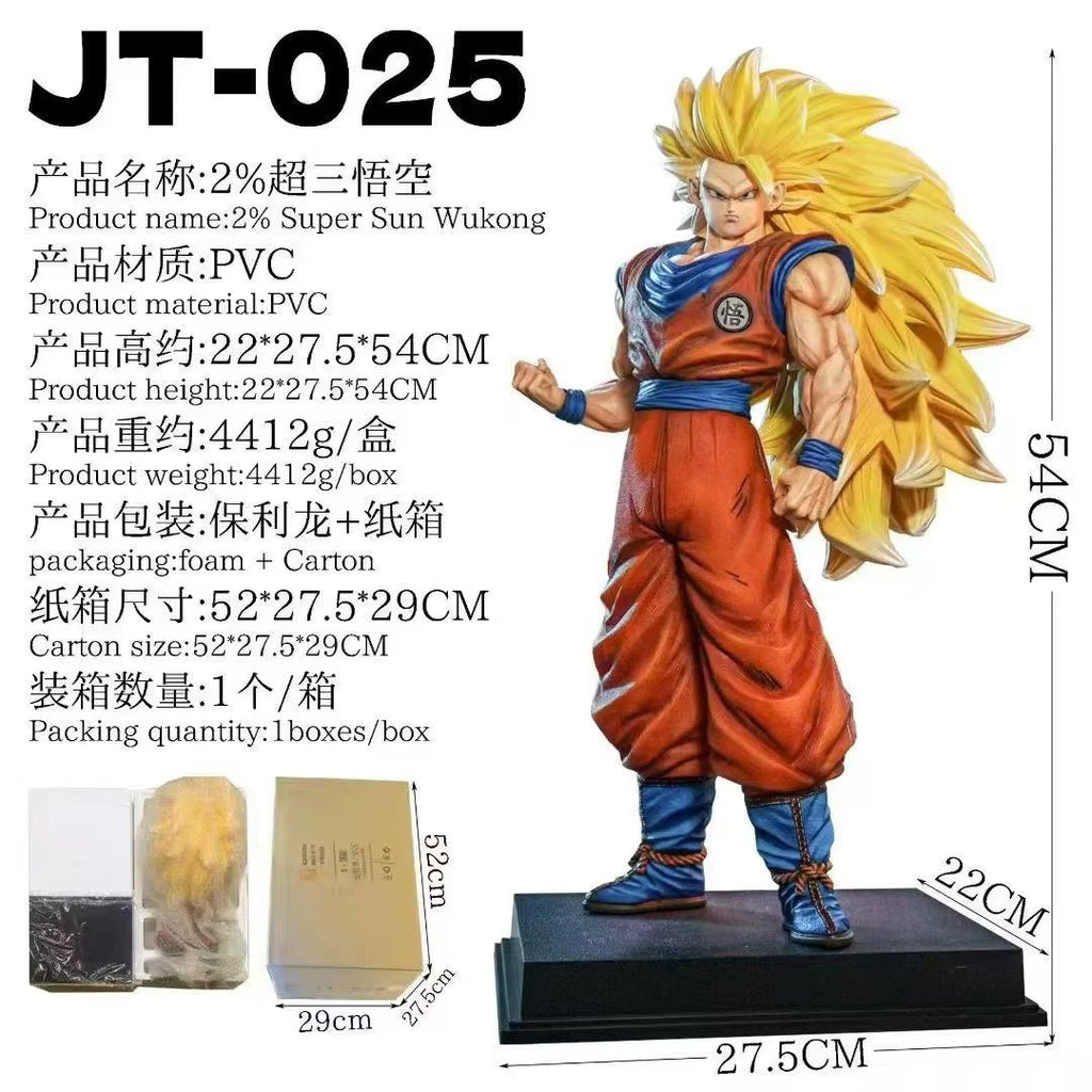 54cm/21.26" Dragon Ball Z Son Goku Ssj3 Figure Super Saiyan Goku Action Figure