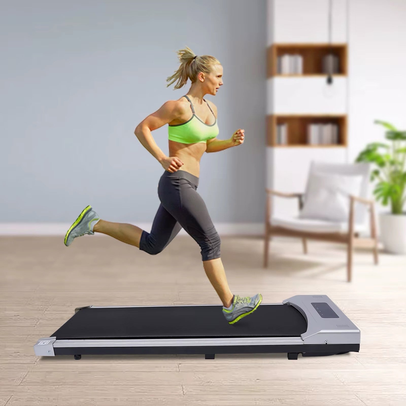 Home Electric Treadmill Installation Free, LED Display Screen + Remote Control