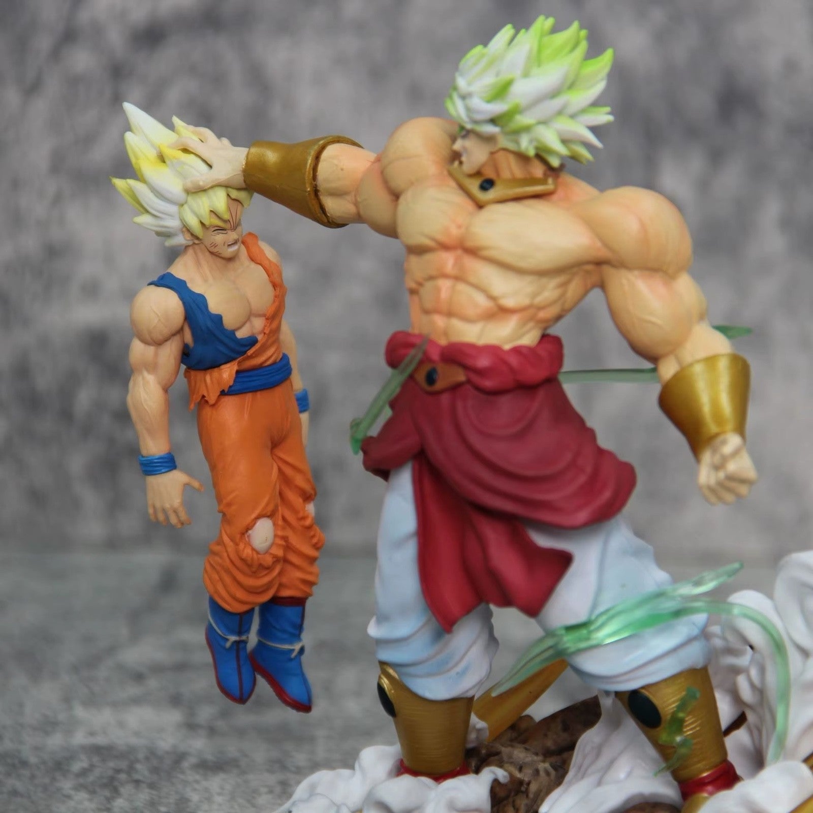 20cm Dragon Ball Anime Broly Vs Goku Action Figure Pvc Model Statue 