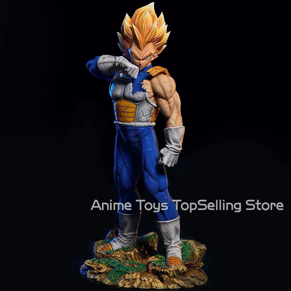 11.02in/28cm Anime Dragon Ball Z Figure Vegeta Figure PVC Super Saiyan Statue