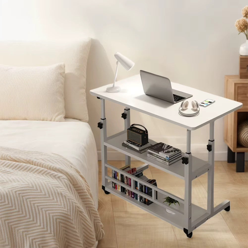 Multi-Layer Standing Desk Height Adjustable Wooden Computer Desk Workstation