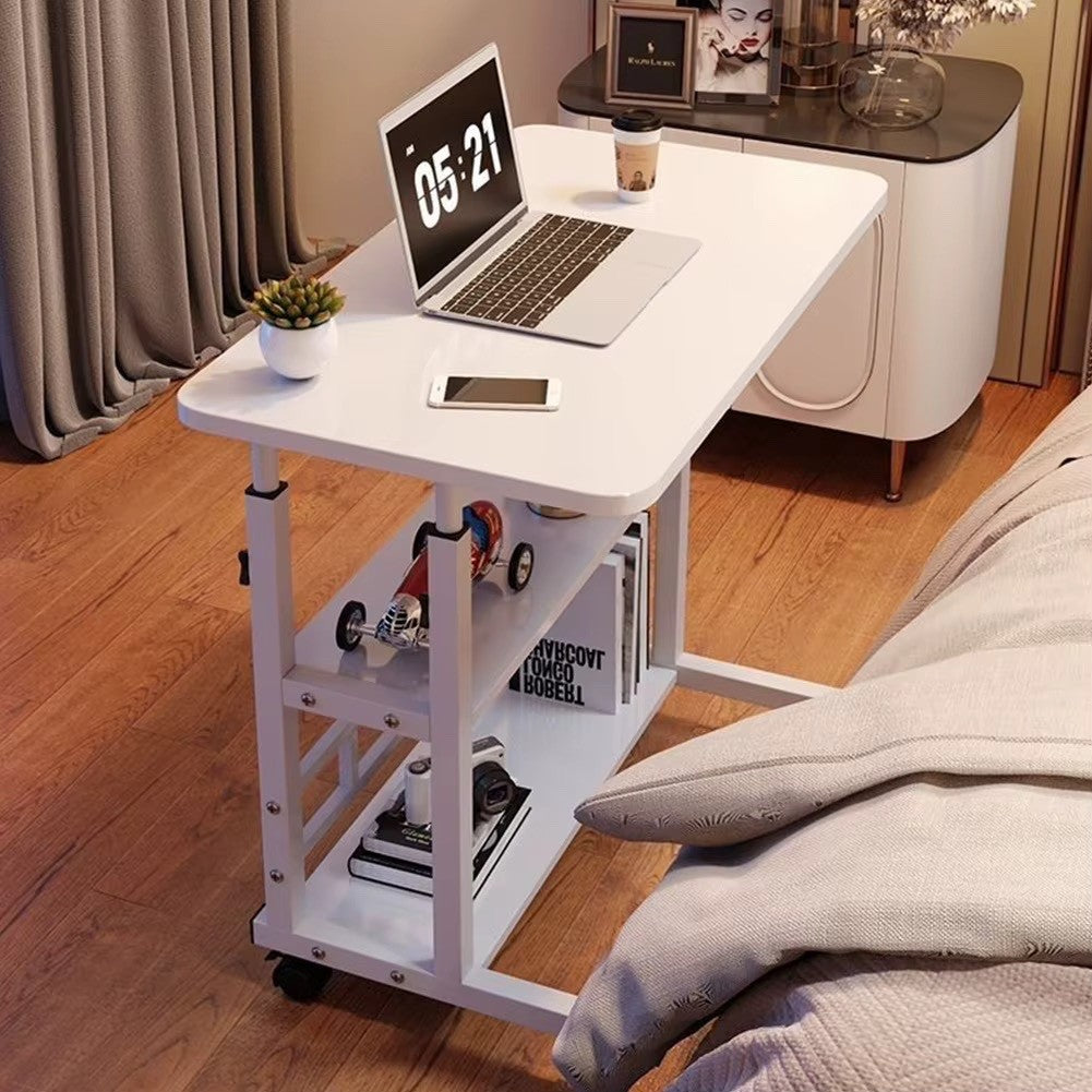 Multi-Layer Standing Desk Height Adjustable Wooden Computer Desk Workstation