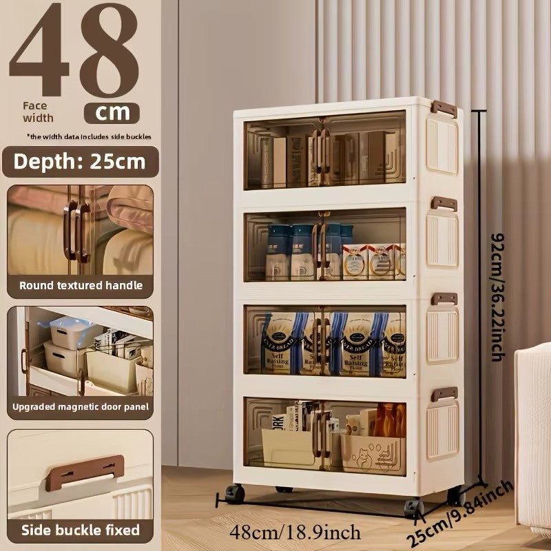 Foldable Storage Cabinet, Portable Wardrobe Organizer, Stackable Storage Drawers