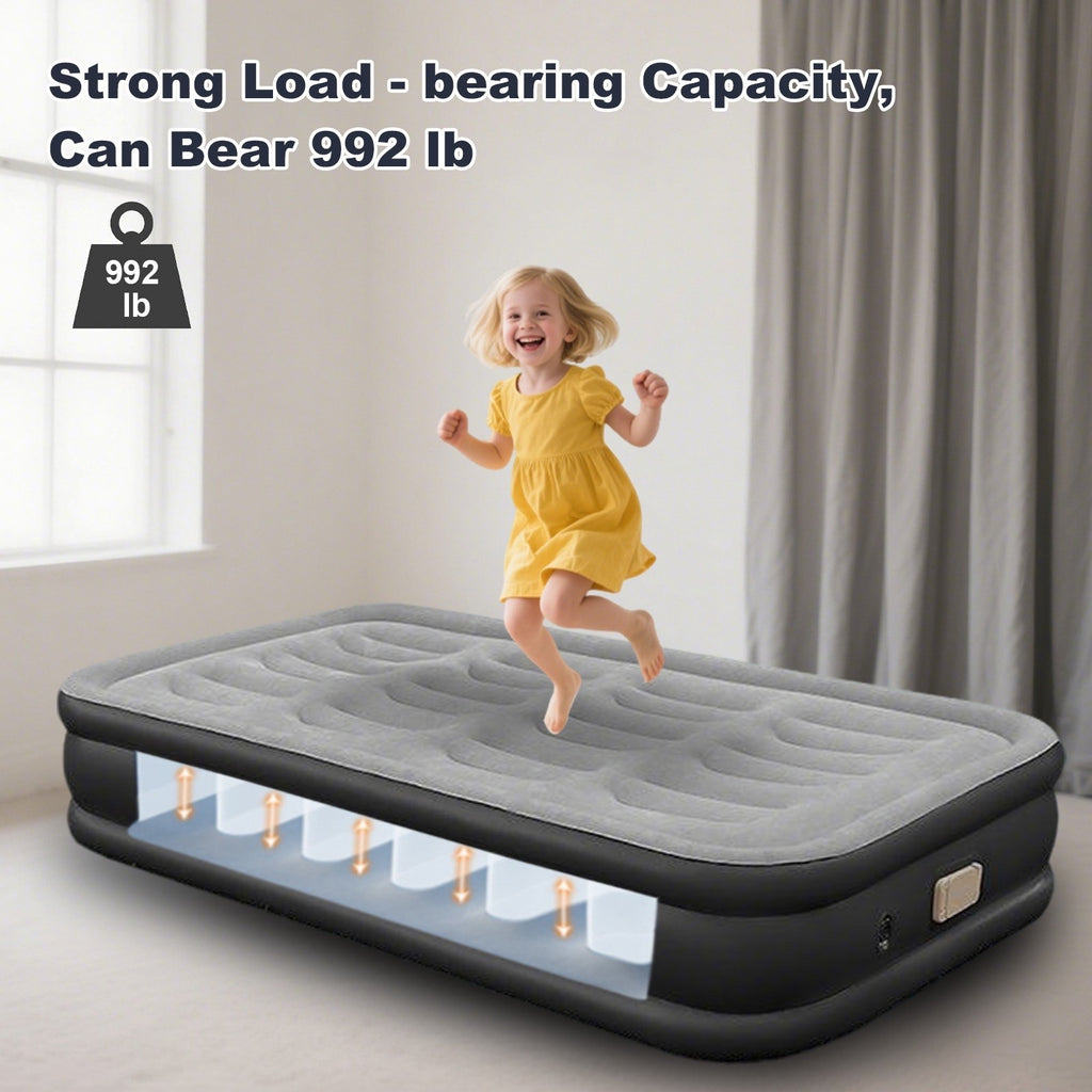 Extra Large 79" Inflatable Bed Home Thick Outdoor Mattress With Electric pump