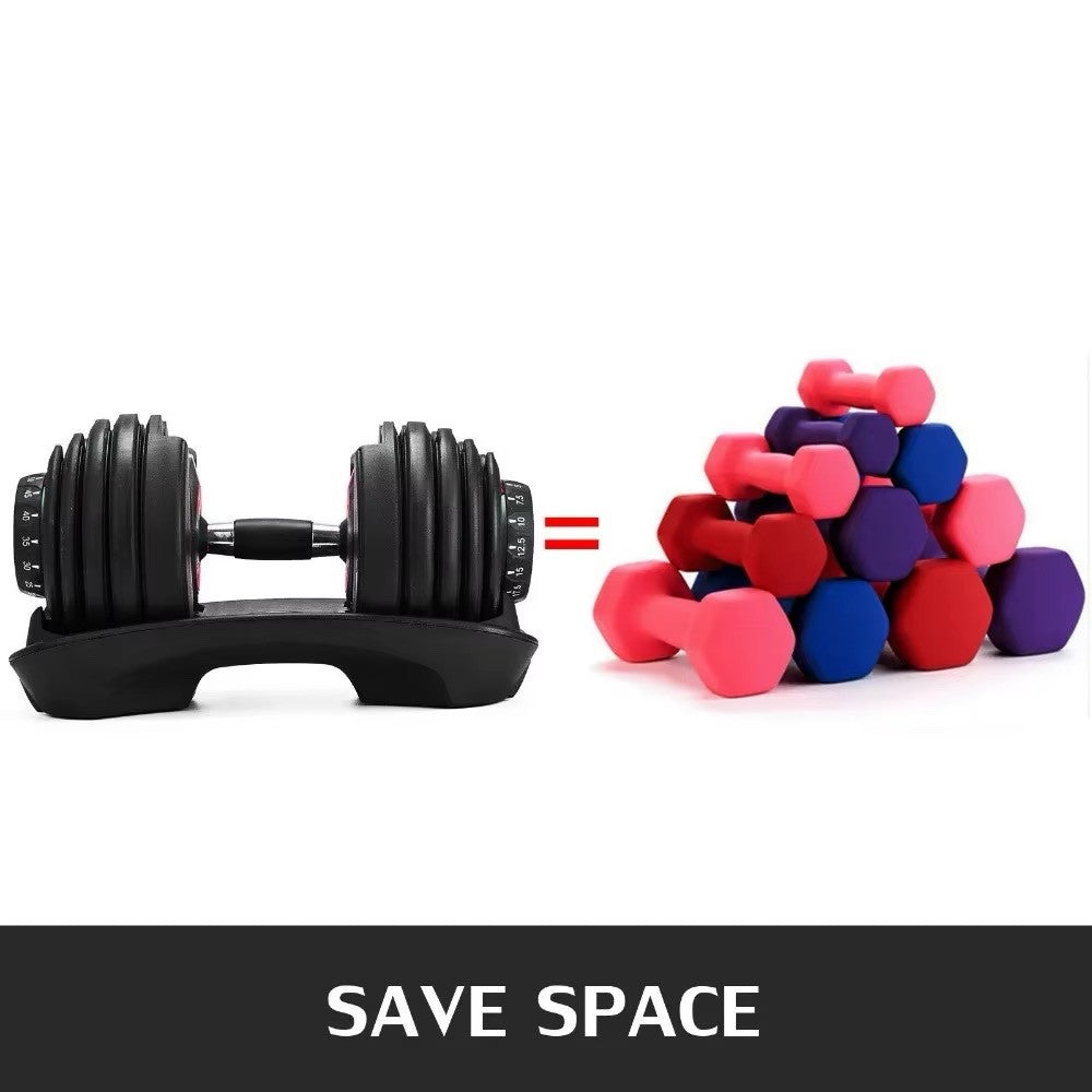 SIHAO 24KG Adjustable Dumbbells Set Home Workout Fitness Equipment Anti-Slip