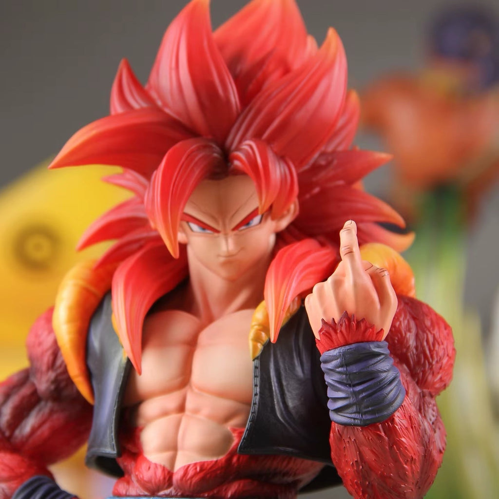 34cm DBZ SSJ4 Gogeta Anime Action Figure Super Saiyan 4 Gogeta with Box