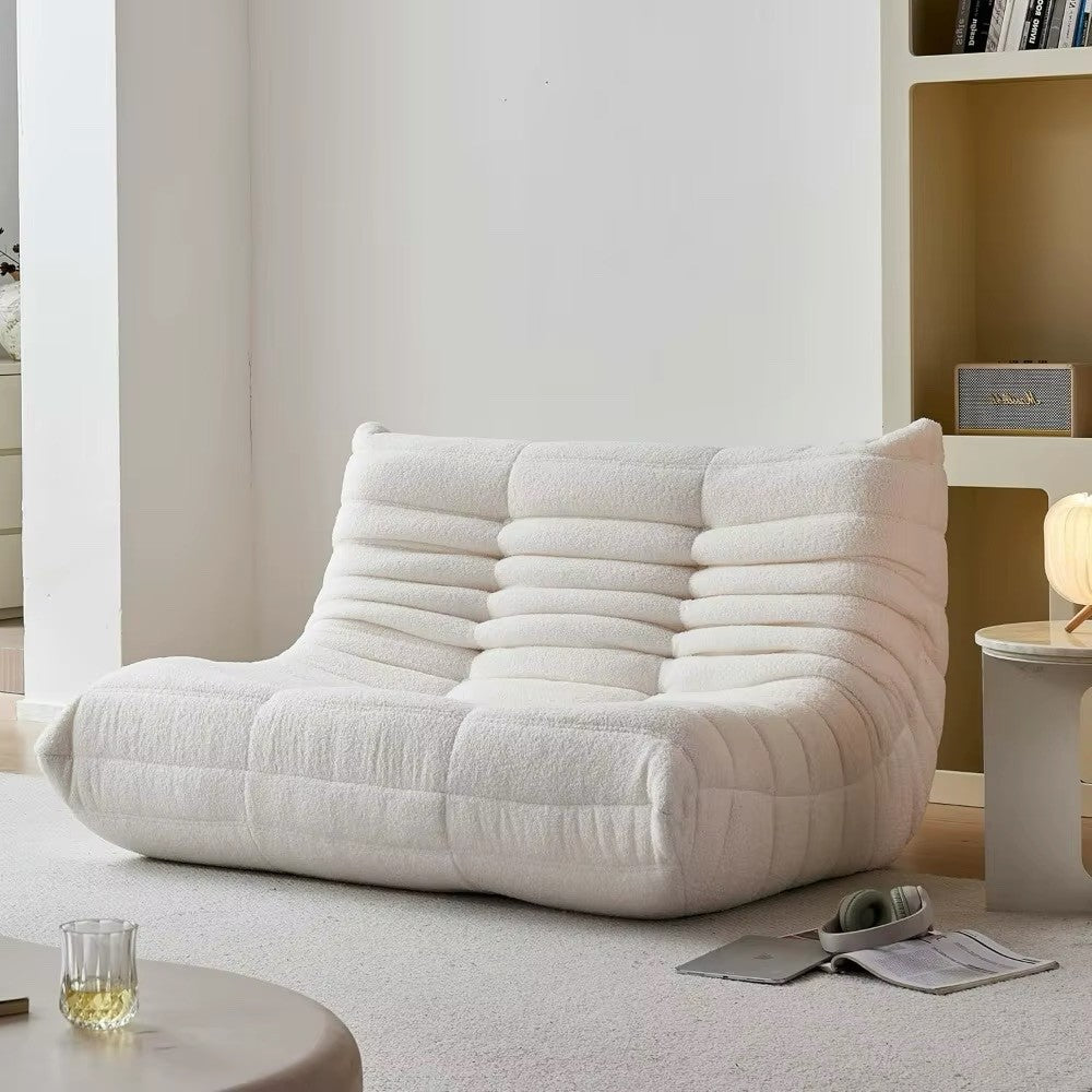 2025-Adult Oversized Loveseat Bean Bag Chair, Cozy 2-Person Memory Foam