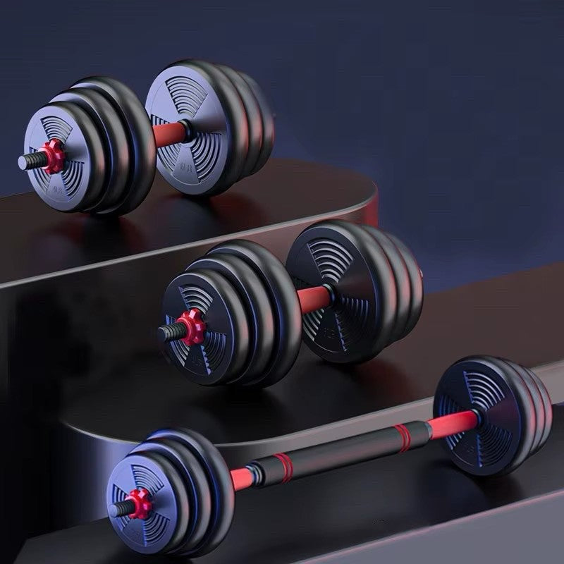 Full Set Adjustable Dumbbell to Barbell  Anti-Slip Grip Home Fitness Weights
