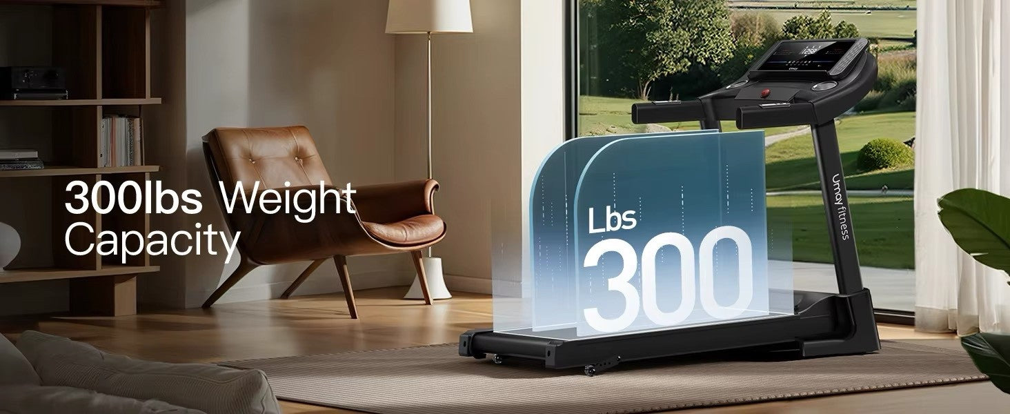 Silent, High-Grade Home Folding Incline Treadmill with Pulse Sensors