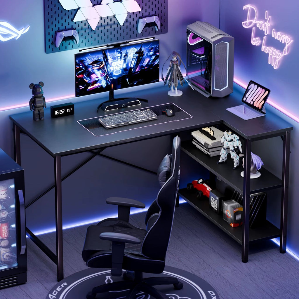 JHK L Shaped Desk 47 Inch Computer Desk Gaming Furniture Corner Desks