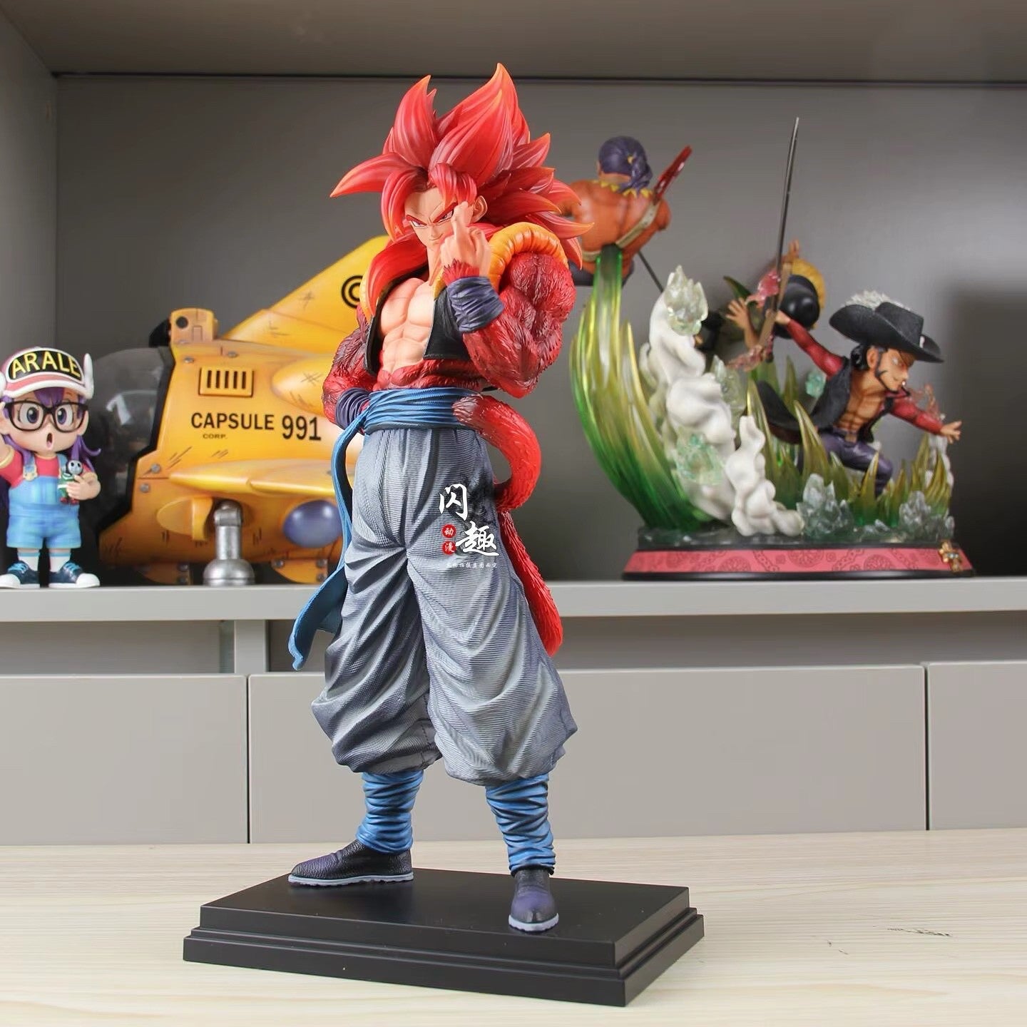 34cm DBZ SSJ4 Gogeta Anime Action Figure Super Saiyan 4 Gogeta with Box