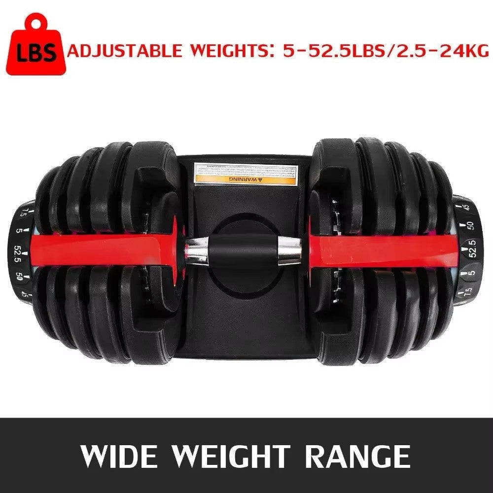 SIHAO 24KG Adjustable Dumbbells Set Home Workout Fitness Equipment Anti-Slip