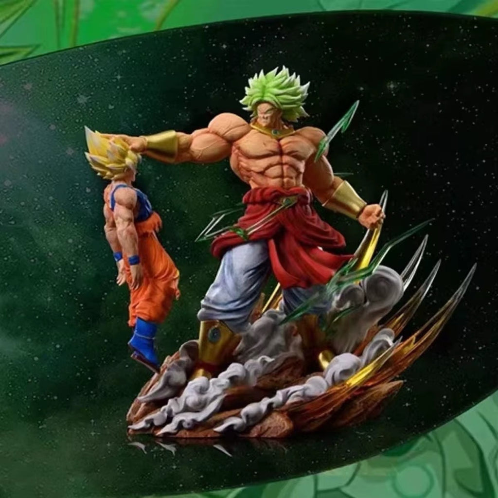 20cm Dragon Ball Anime Broly Vs Goku Action Figure Pvc Model Statue 
