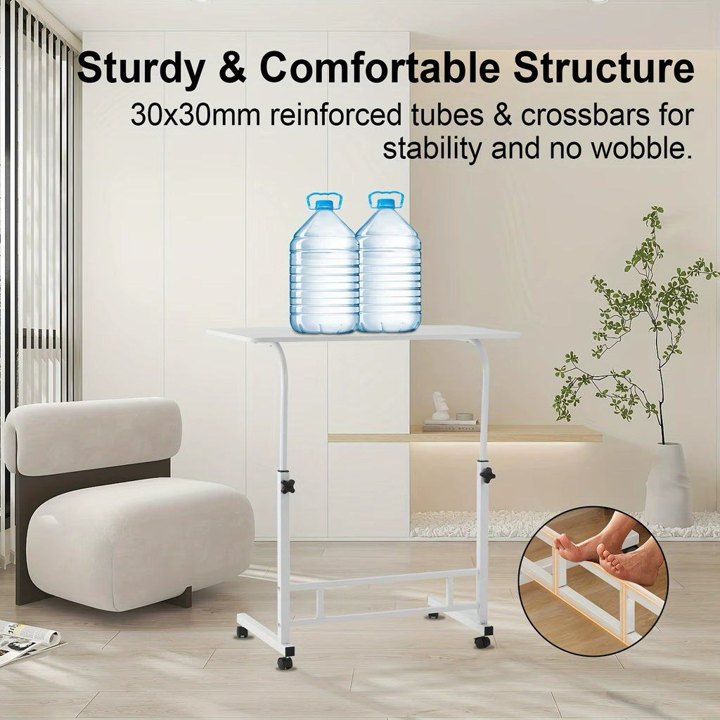 Standing Desk Adjustable Height Mobile Computer Desk with Universal Wheel