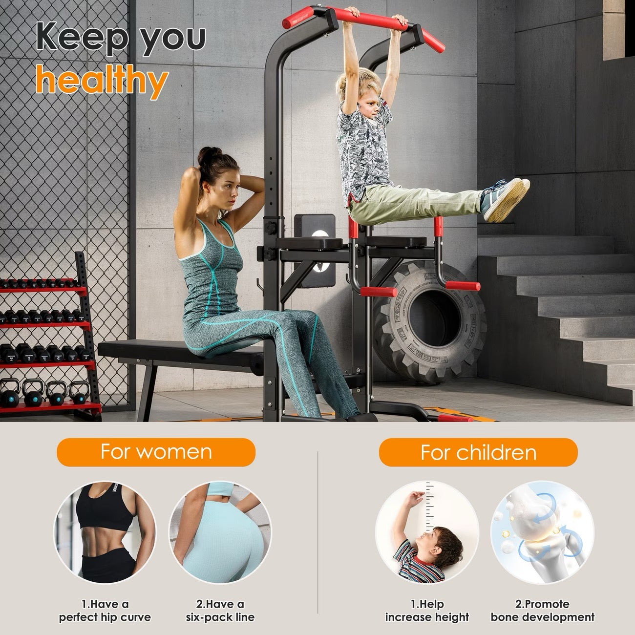 Multi-Function Home Gym Strength Training Fitness Equipment 330LBS