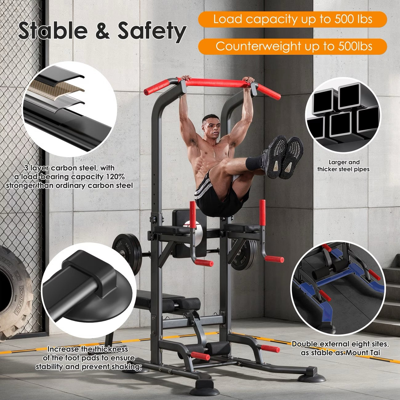 Multi-Function Home Gym Strength Training Fitness Equipment 330LBS