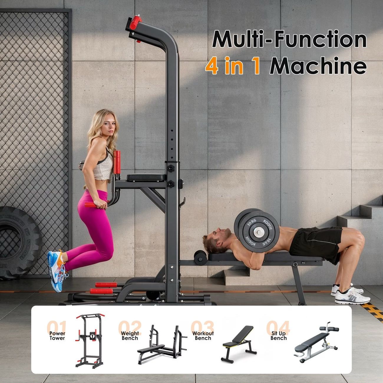 Multi-Function Home Gym Strength Training Fitness Equipment 330LBS