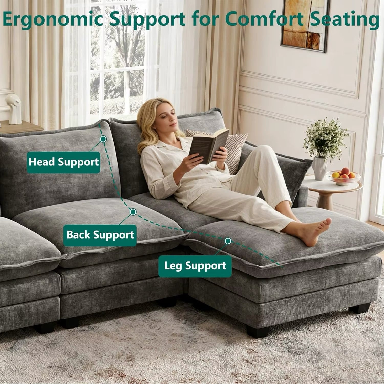 Cloud Couch Modular Sectional U Shaped