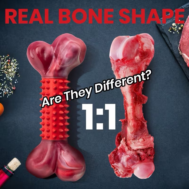 Ultra-Tough Dog Toy For Aggressive Chewers, Beef or Peanut Butter Flavored