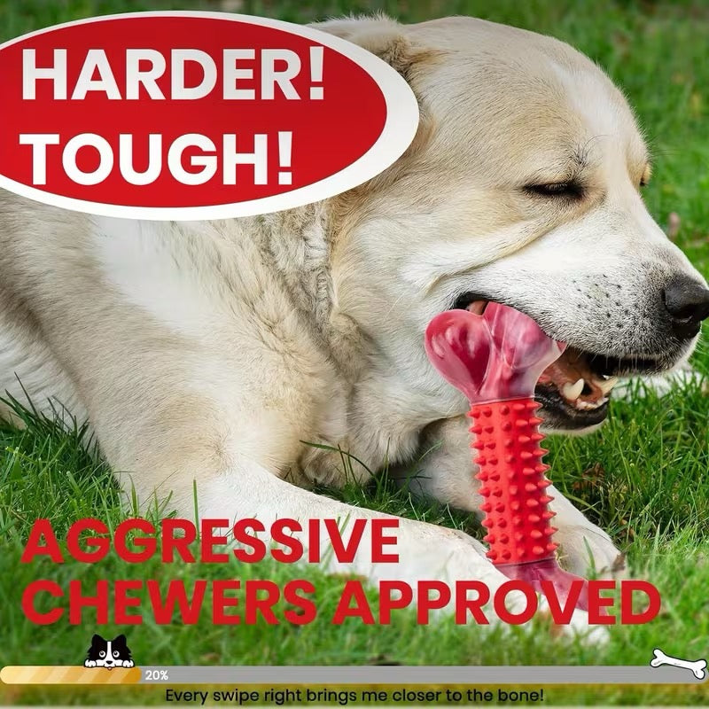 Ultra-Tough Dog Toy For Aggressive Chewers, Beef or Peanut Butter Flavored