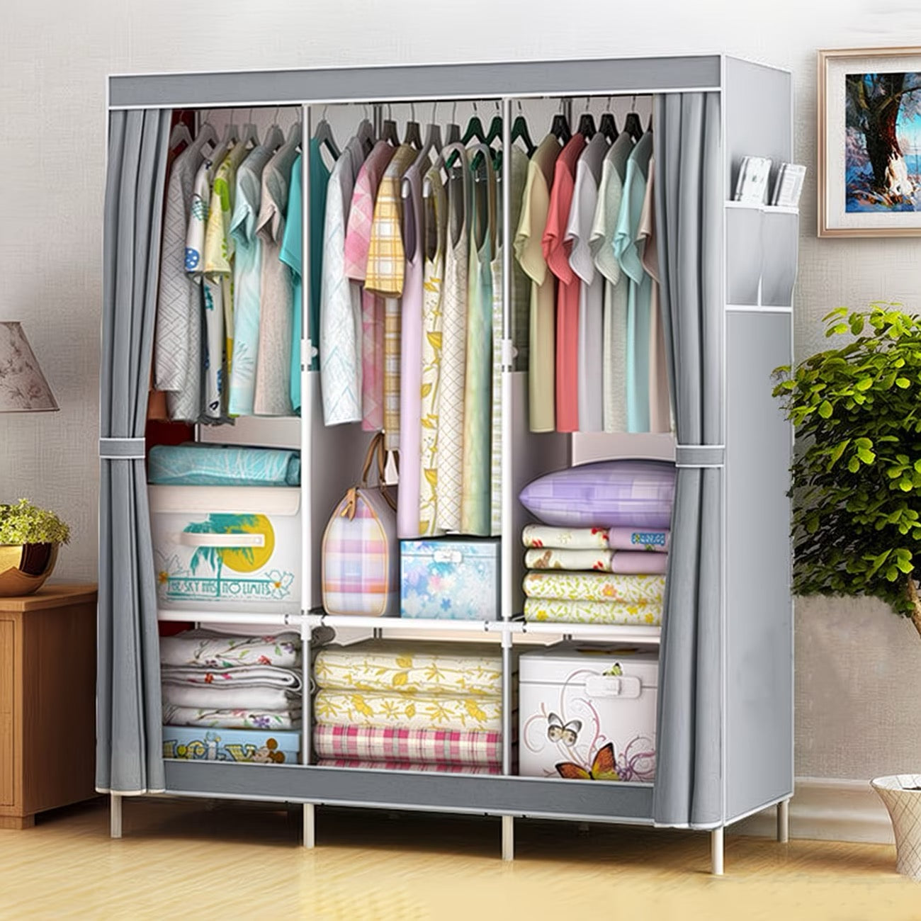 Portable Freestanding Wardrobe Closet Organizer
