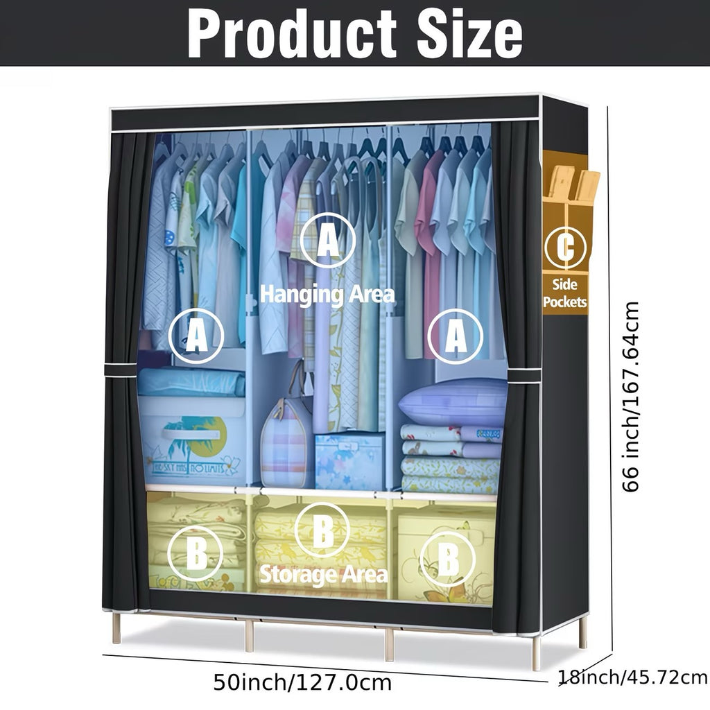 Portable Freestanding Wardrobe Closet Organizer