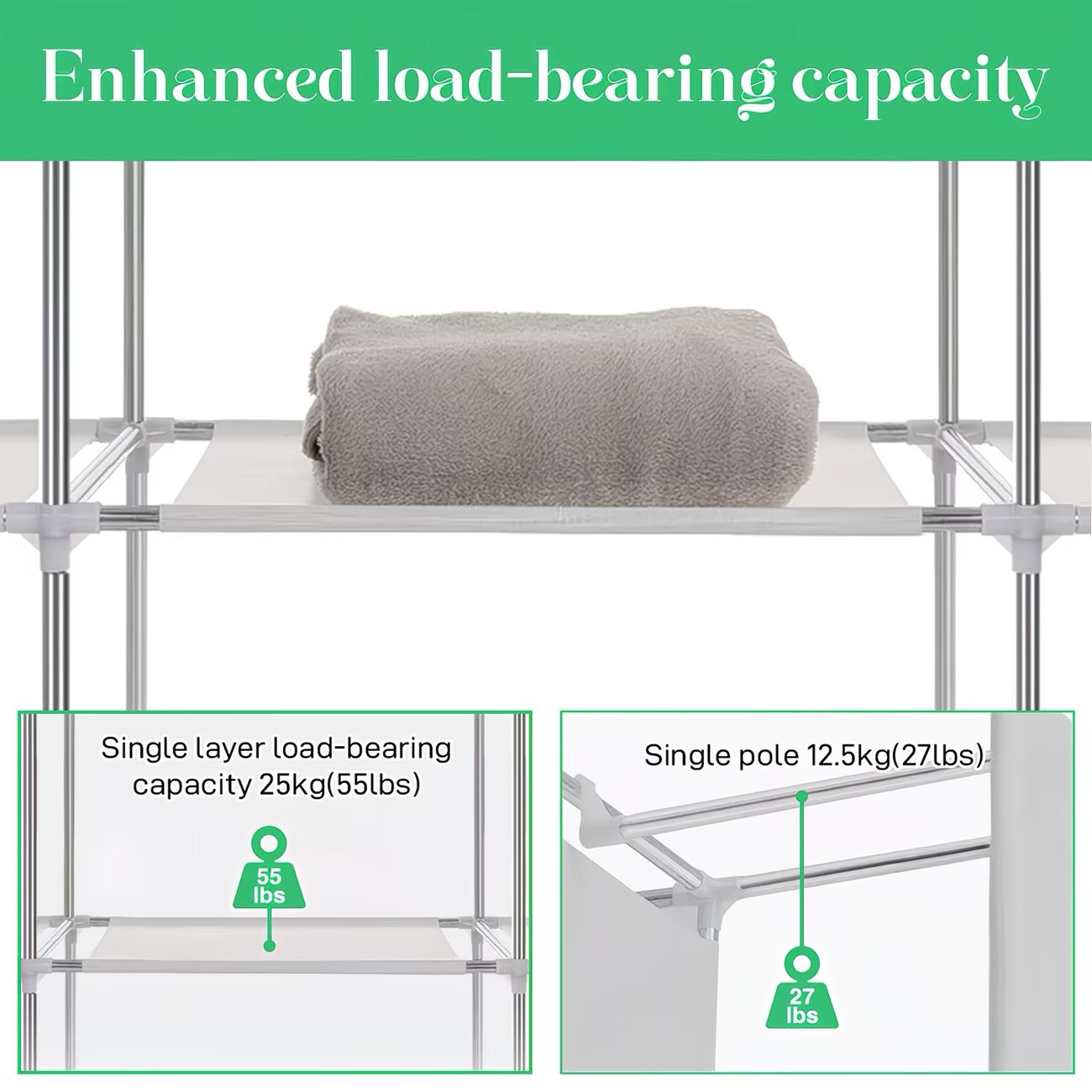 Portable Freestanding Wardrobe Closet Organizer