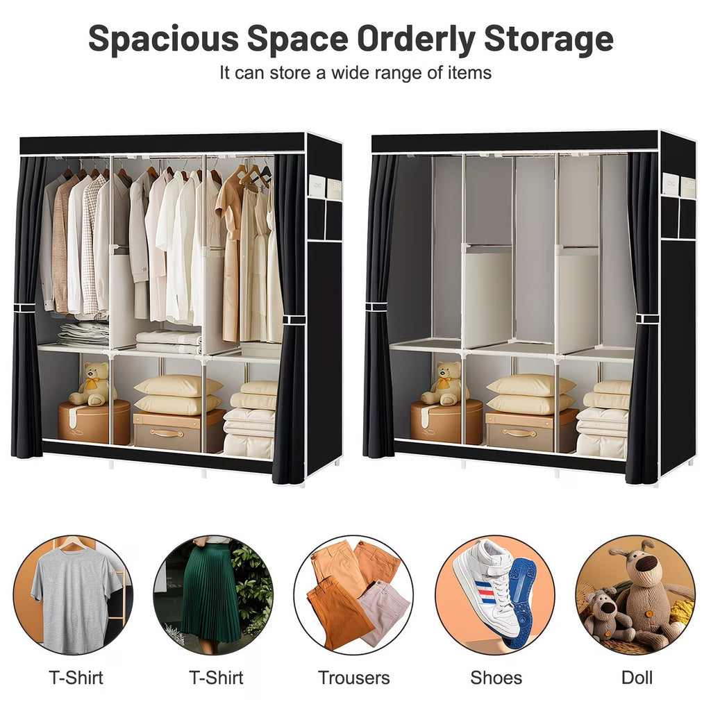 Portable Freestanding Wardrobe Closet Organizer