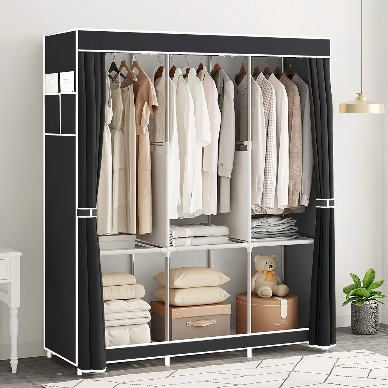 Portable Freestanding Wardrobe Closet Organizer