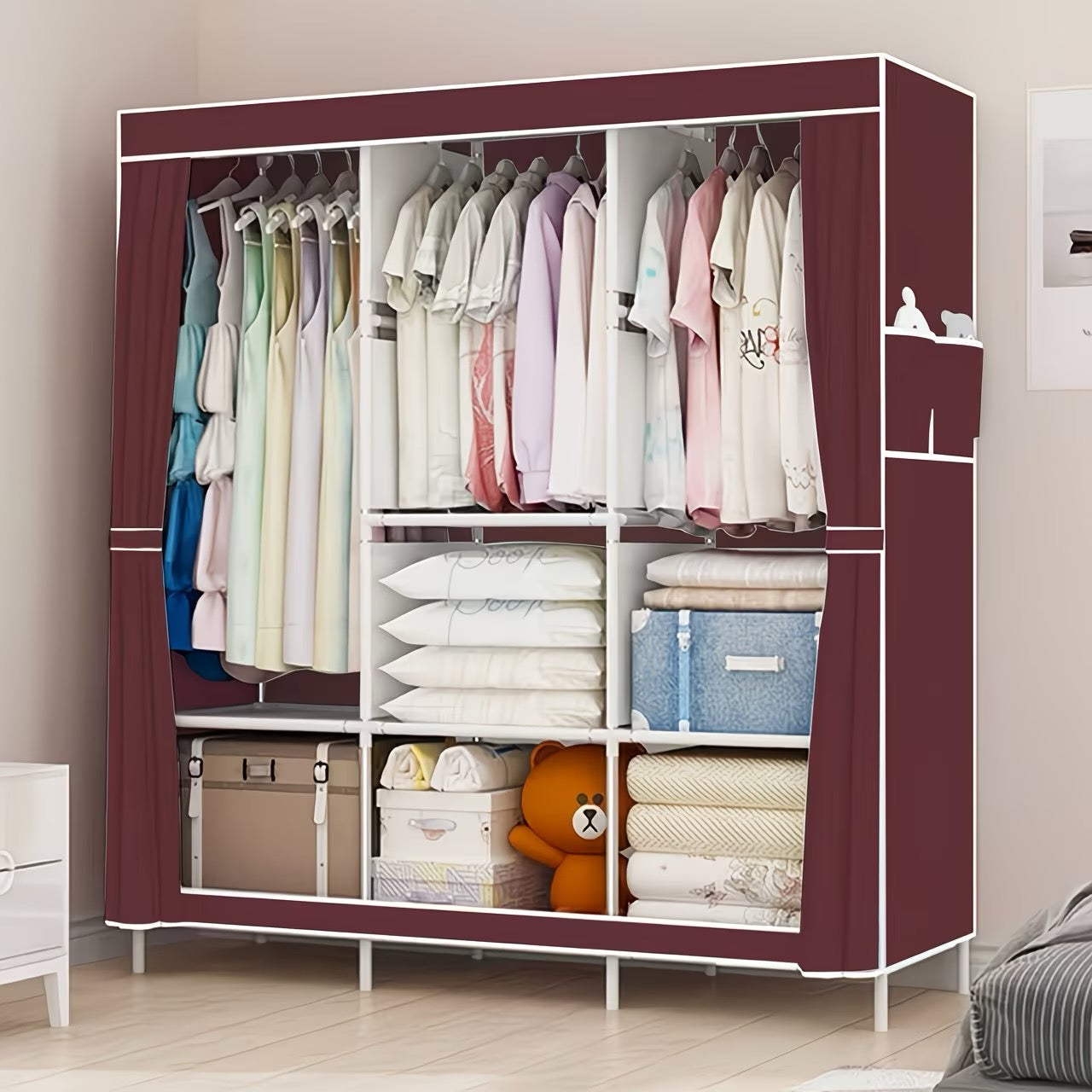 Portable Freestanding Wardrobe Closet Organizer