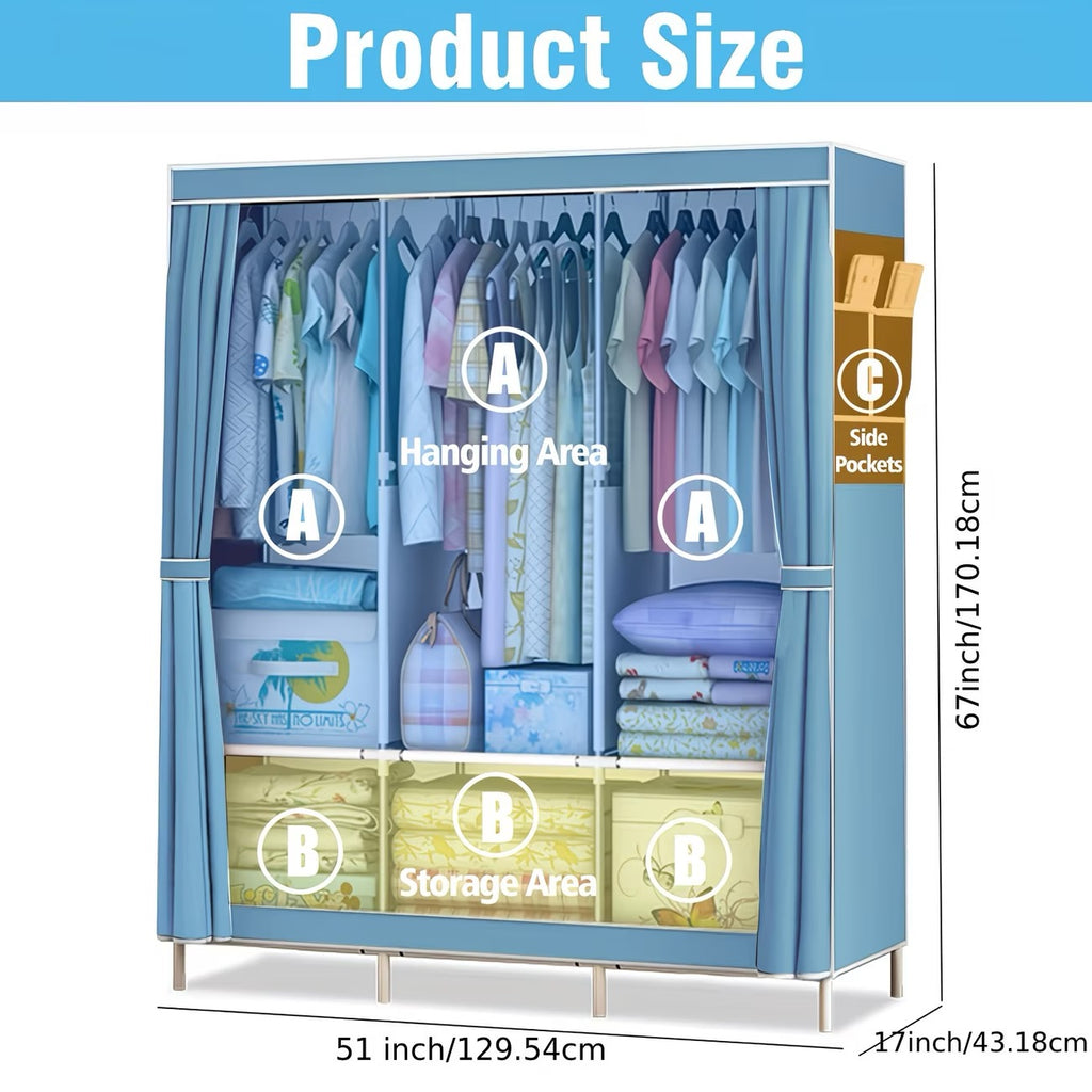 Portable Freestanding Wardrobe Closet Organizer