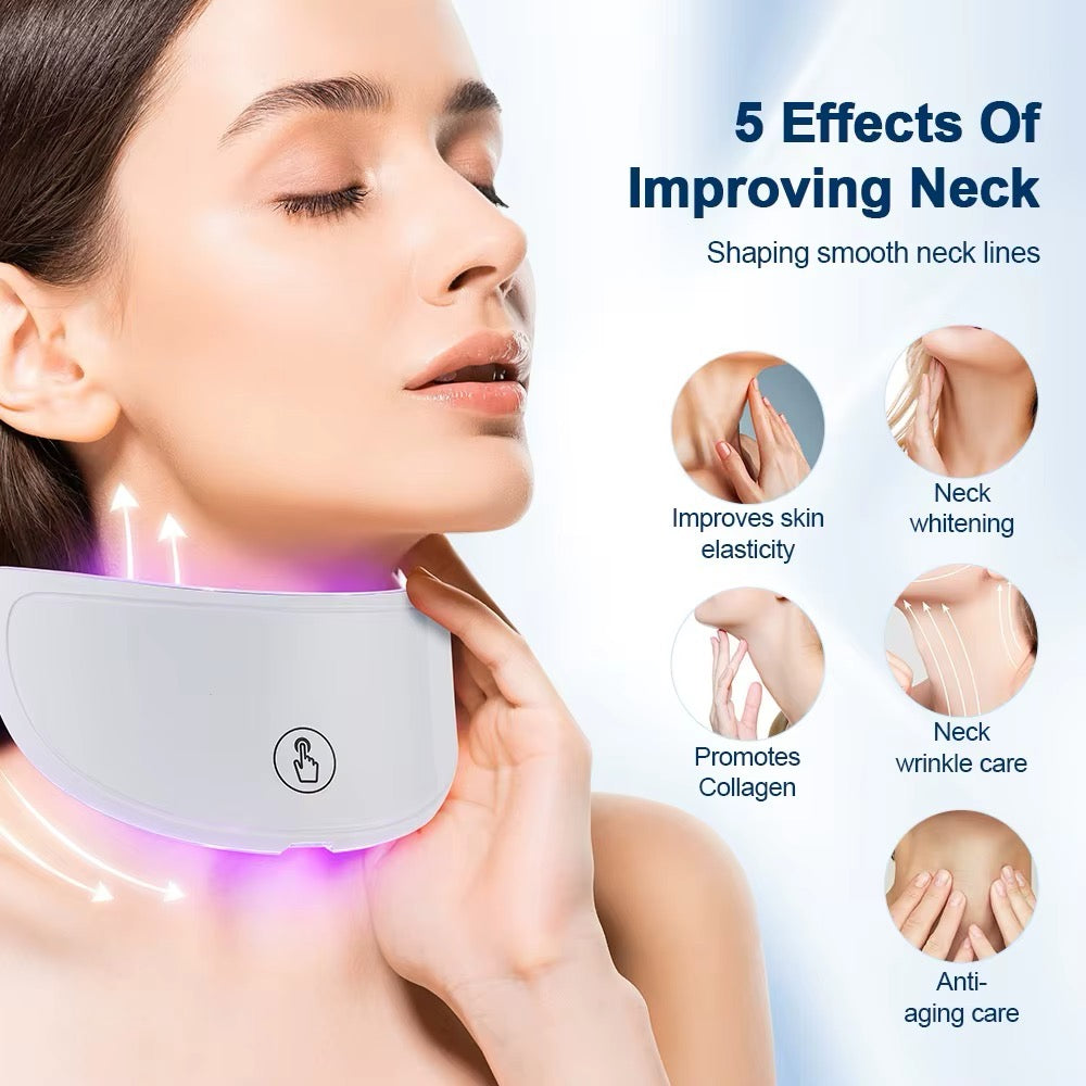 7 Colors Led Light Therapy Facial/Neck Mask for Skin Tightening and Anti-Aging