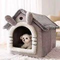 House Style Pet Bed for Small Dogs & Cats - Removable Machine Washable pet House