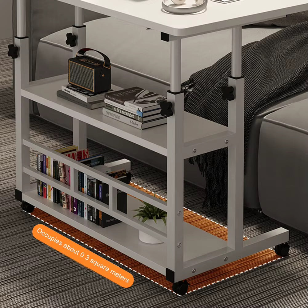 Multi-Layer Standing Desk Height Adjustable Wooden Computer Desk Workstation