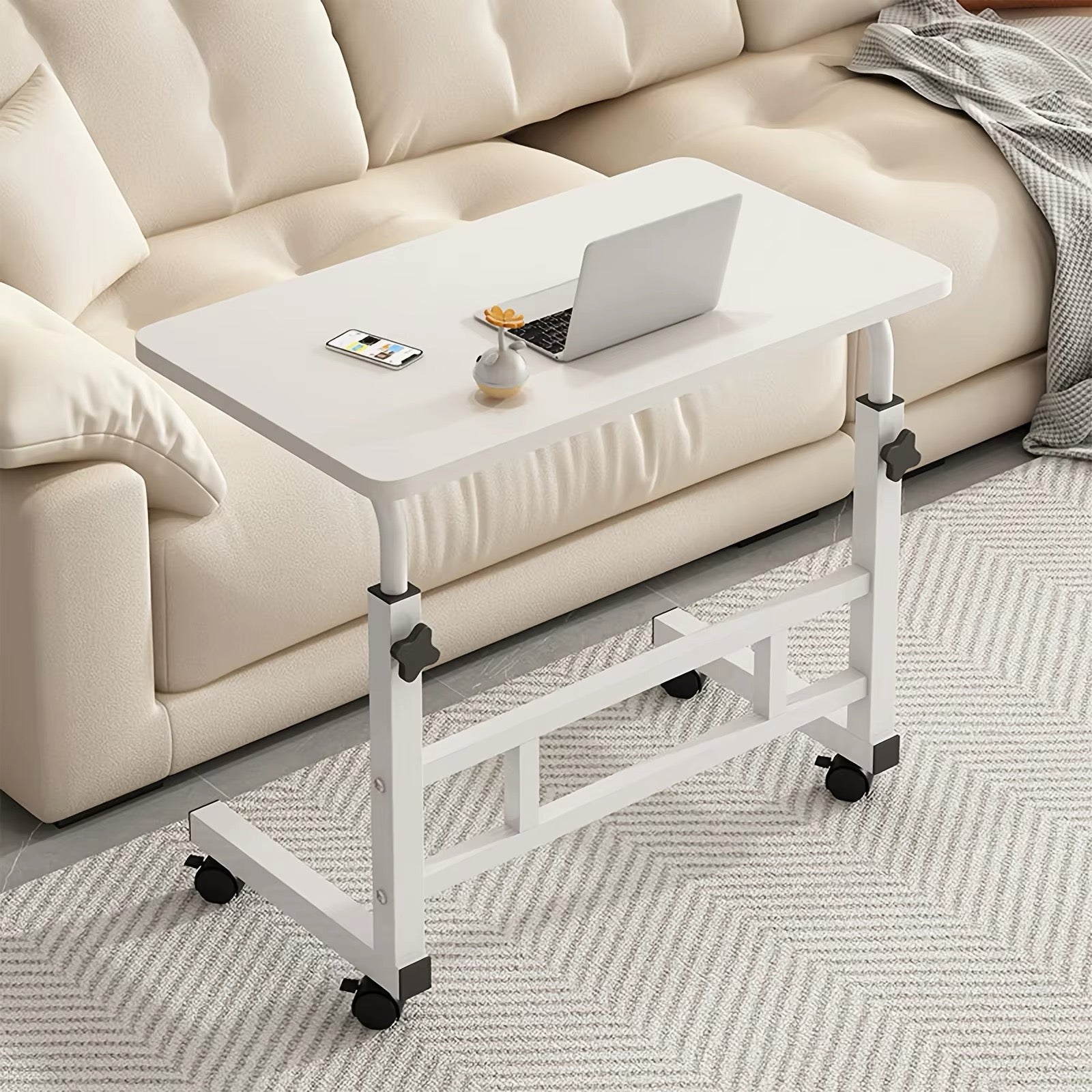Standing Desk Adjustable Height Mobile Computer Desk with Universal Wheel